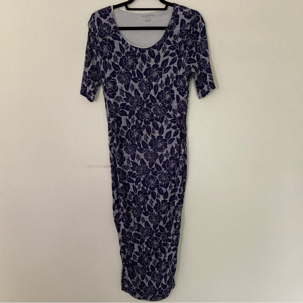 A Pea in the Pod Ruched Maternity Dress
